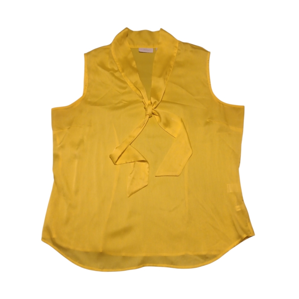 New York & Company Yellow Sleeveless Top